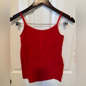🟢Justice Girls red tank top with built in bra